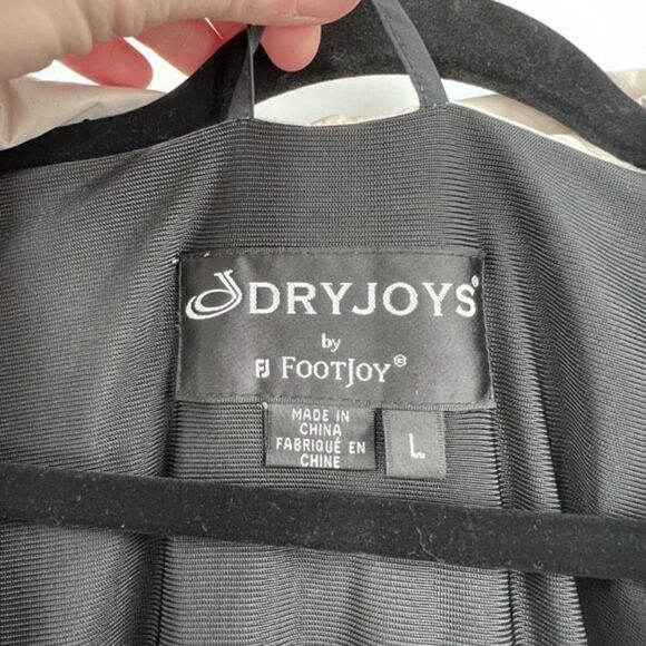 FJ FootJoy DryJoys Mens Black Short Sleeve 1/2 Zip Windbreaker Jacket Size Large - Picture 3 of 12